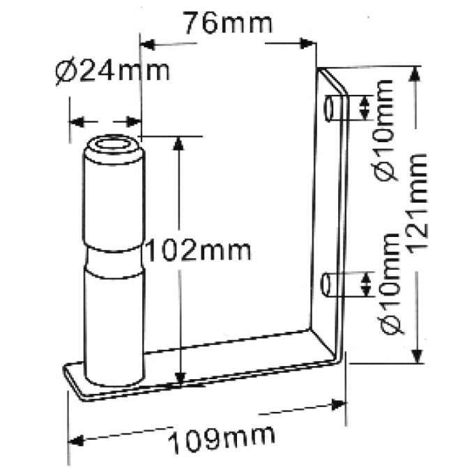 Mufa in forma de U pentru prindere girofar Din Pole